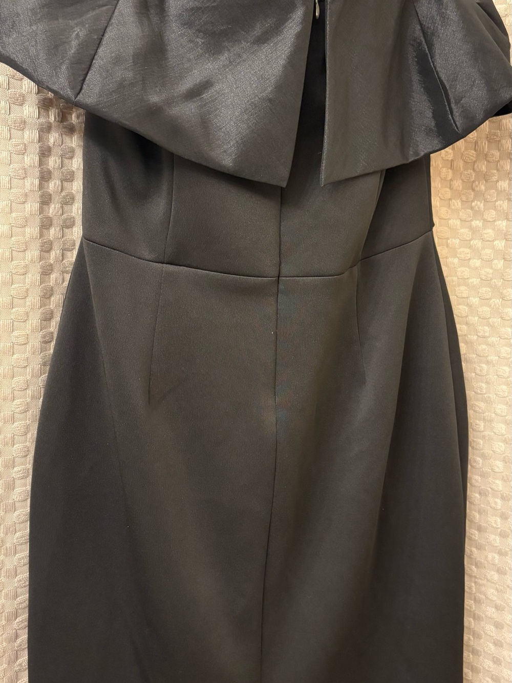 Vince Camuto Black Strapless Off-Shoulder Cocktail Dress